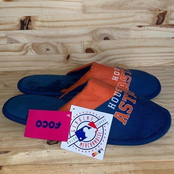 New FOCO Houston Astros Slippers Size 11-12 - Picture 2 of 4